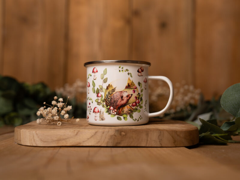 Plecháček se stříbrným lemem- ježek 300ml