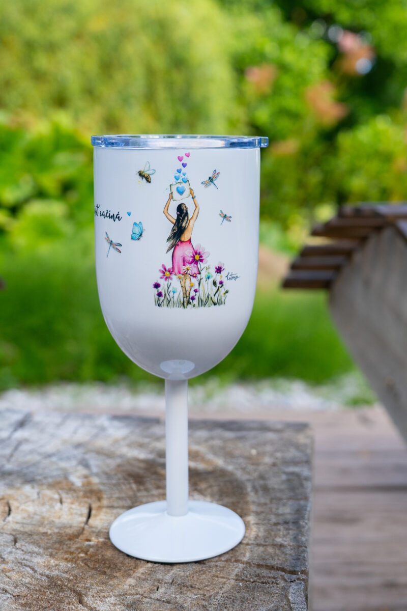 Termopohárek na nožce- 350ml - rebelka milující