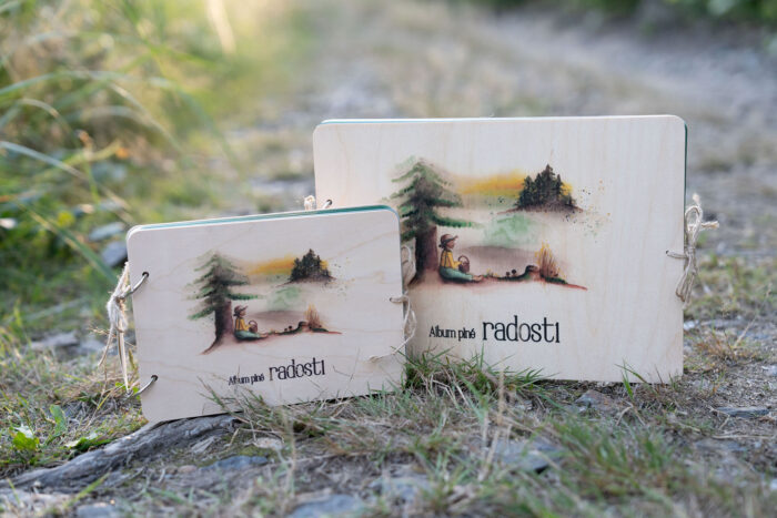 Dřevěné fotoalbum - album plné radosti A4 - Obrázek 3