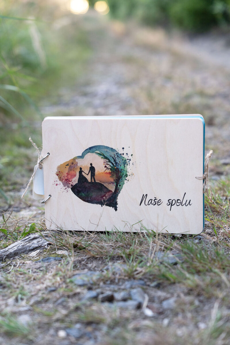 Dřevěné fotoalbum - naše spolu A4