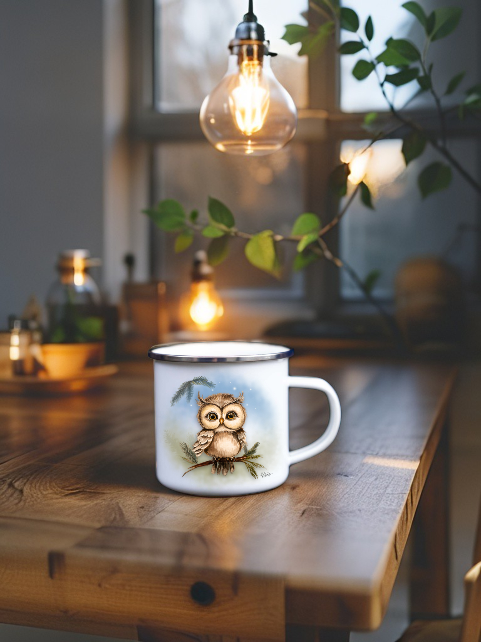 Sovička z Magického lesa II.- hrnek/plecháček - Obrázek 2