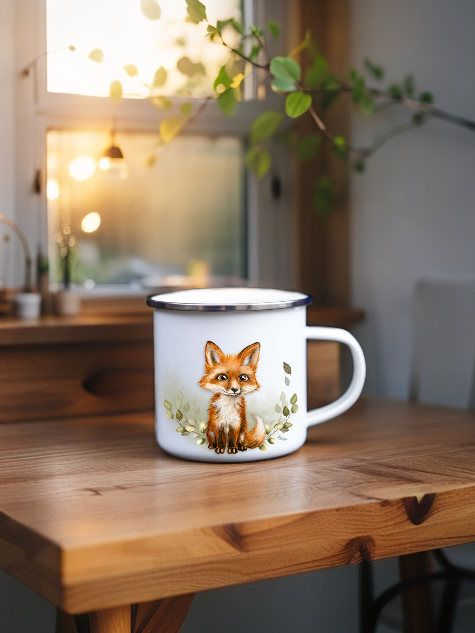 Liška z Magického lesa II- hrnek/plecháček - Obrázek 2