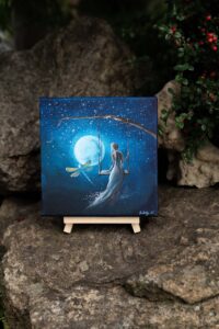 Malba na plátně- Rebelka a magická noc - Obrázek 2