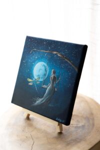 Malba na plátně- Rebelka a magická noc - Obrázek 4