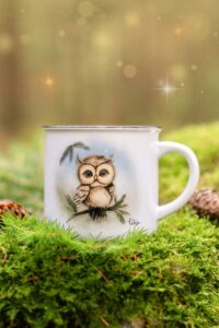 Sovička z Magického lesa II.- hrnek/plecháček/lahev