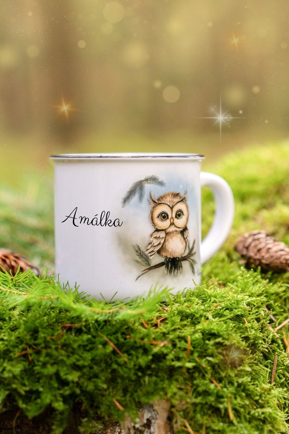 Sovička z Magického lesa II.- hrnek/plecháček/lahev - Obrázek 3