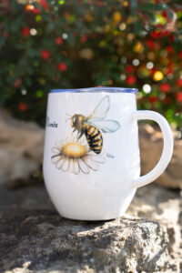 Termohrnek s uchem 360ml - včelka