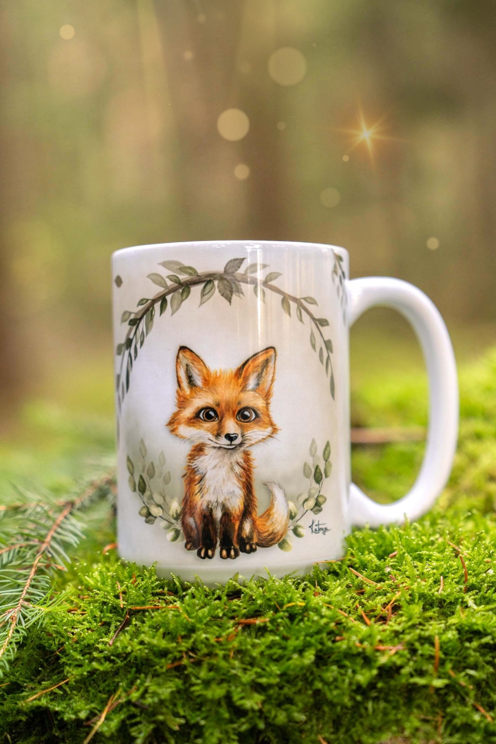 Liška z Magického lesa III- hrnek/plecháček