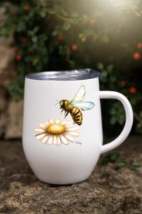 Termohrnek s uchem 360ml - včelka
