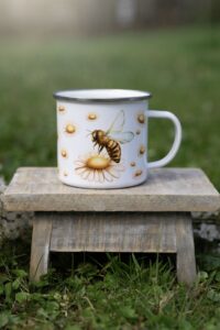 Plecháček 300ml - včelka a květiny