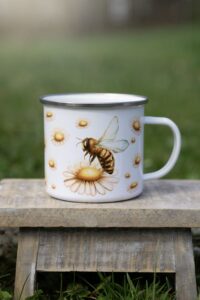 Plecháček 400ml - včelka a květiny