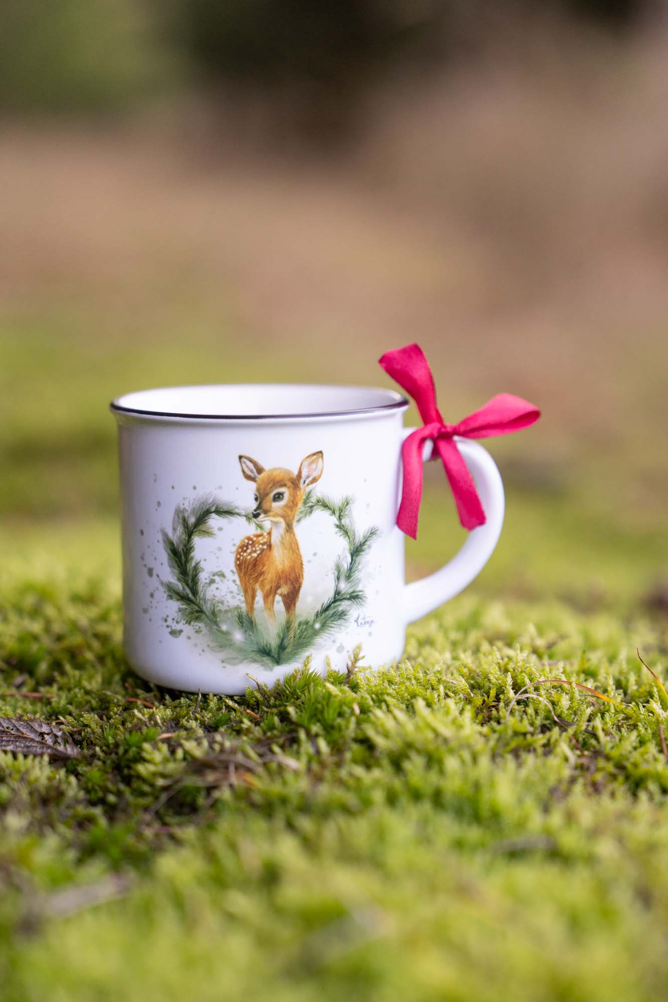 Hrnek/plecháček/lahev - Koloušek v srdíčku- kouzelné Vánoce - Obrázek 5