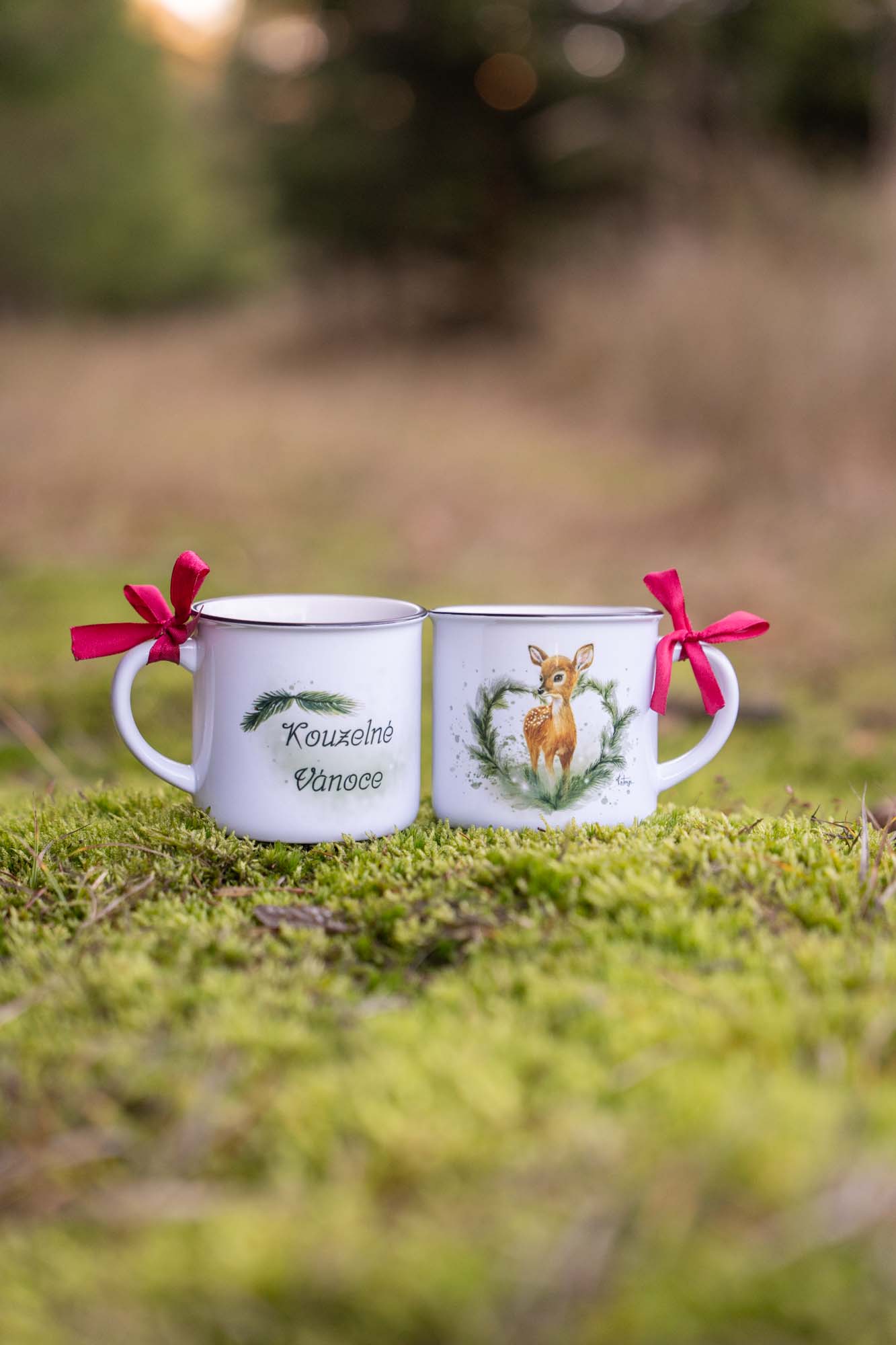 Hrnek/plecháček/lahev - Koloušek v srdíčku- kouzelné Vánoce - Obrázek 4