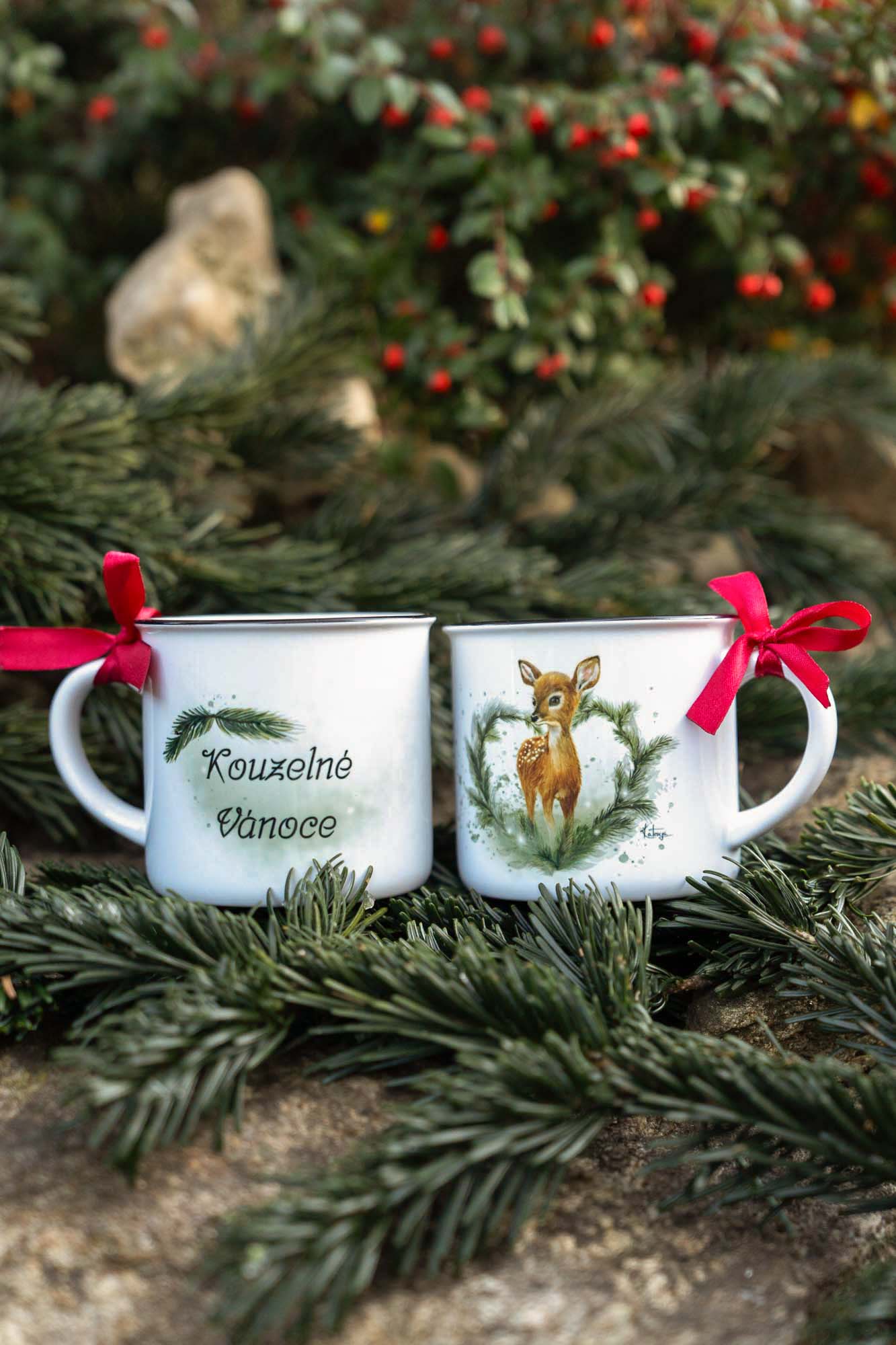 Hrnek/plecháček/lahev - Koloušek v srdíčku- kouzelné Vánoce - Obrázek 7