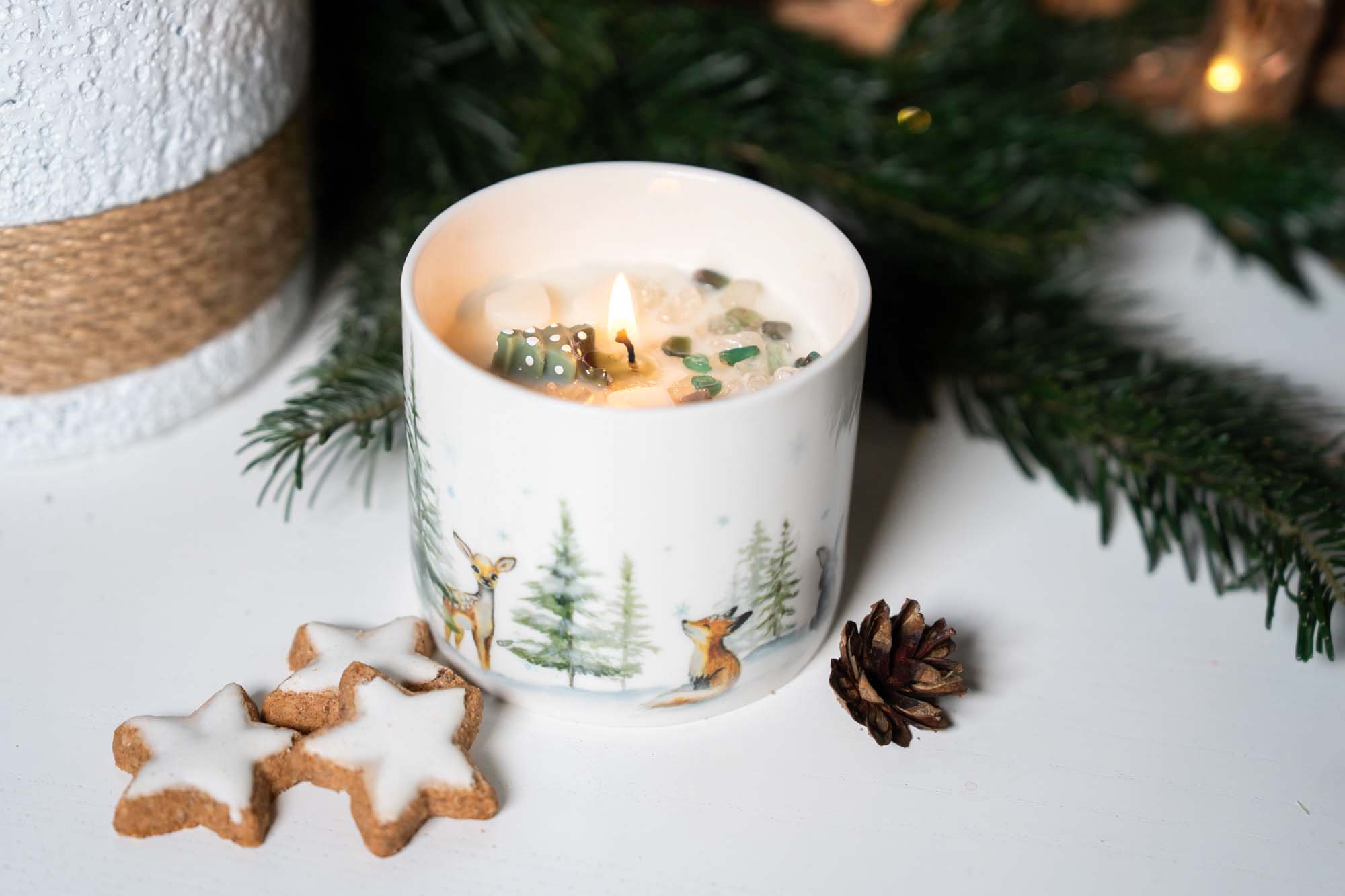 Dárkový set - Kouzlo zimního lesa - svíčka a hrnek 400ml - Kouzelný čas - Obrázek 8