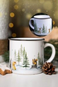 Hrnek/plecháček/lahev - Zimní kouzlo lesa - lesní zvířátka