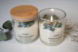 Přírodní sojová svíčka- Lístečková harmonie - Obrázek 4