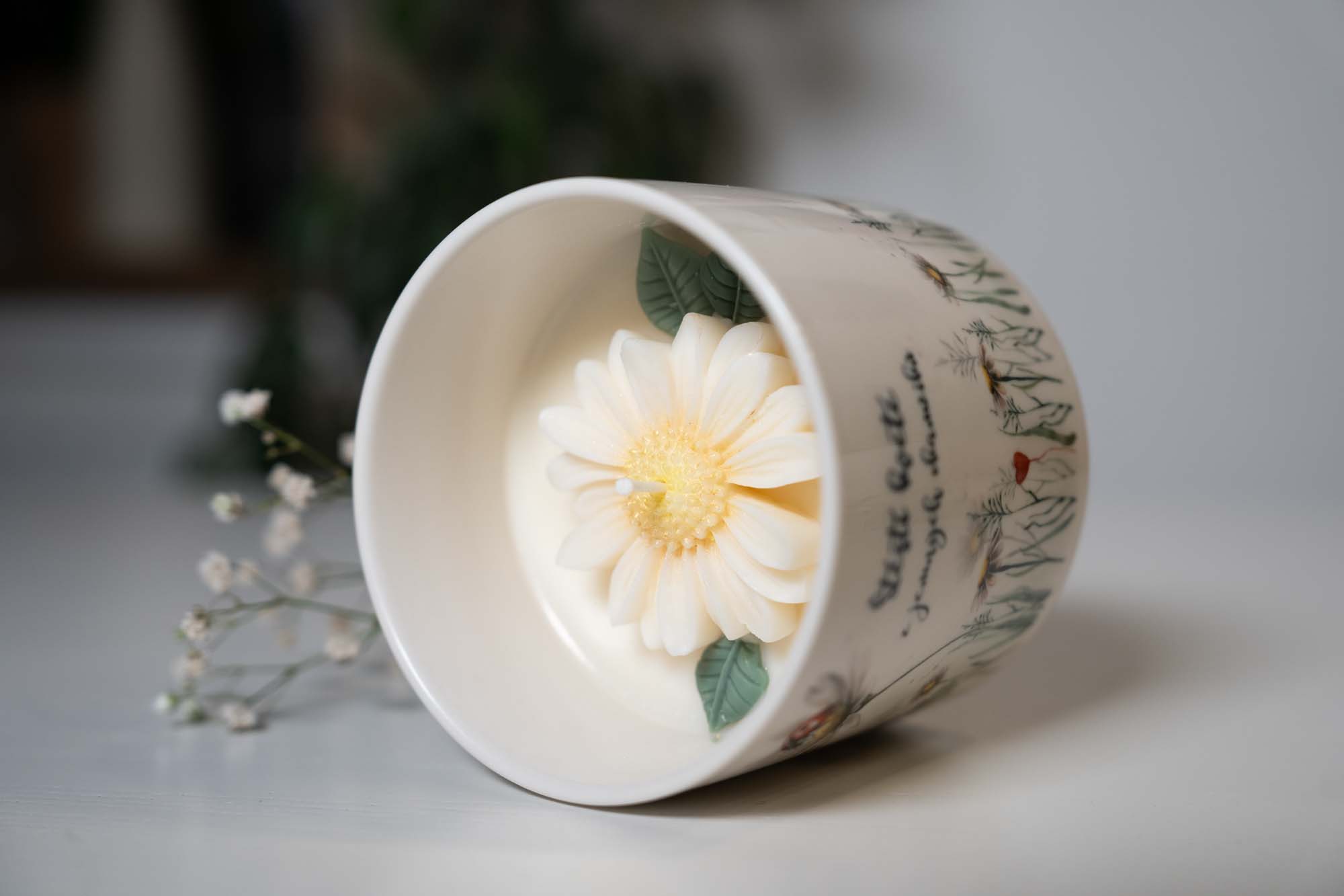 Přírodní sojová svíčka- Štěstí kvete z jemných okamžiků - Obrázek 5