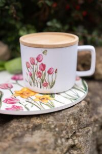 Keramická podložka 20cm - Tajemství tulipánů