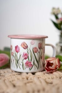 Plecháček s růžovým lemem 300ml - Tajemství tulipánů - Obrázek 3