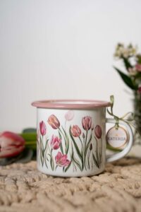 Plecháček s růžovým lemem 300ml - Tajemství tulipánů - Obrázek 2