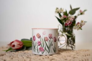 Keramický retro hrnek 300ml - Tajemství tulipánů - Obrázek 5
