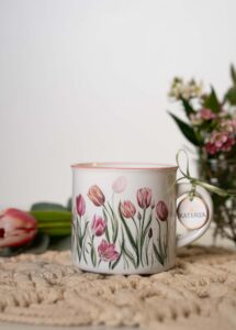 Keramický retro hrnek 300ml - Tajemství tulipánů - Obrázek 6