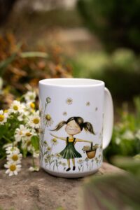 Kafák/čaják 450ml - Slunce v heřmánku - Heřmanka