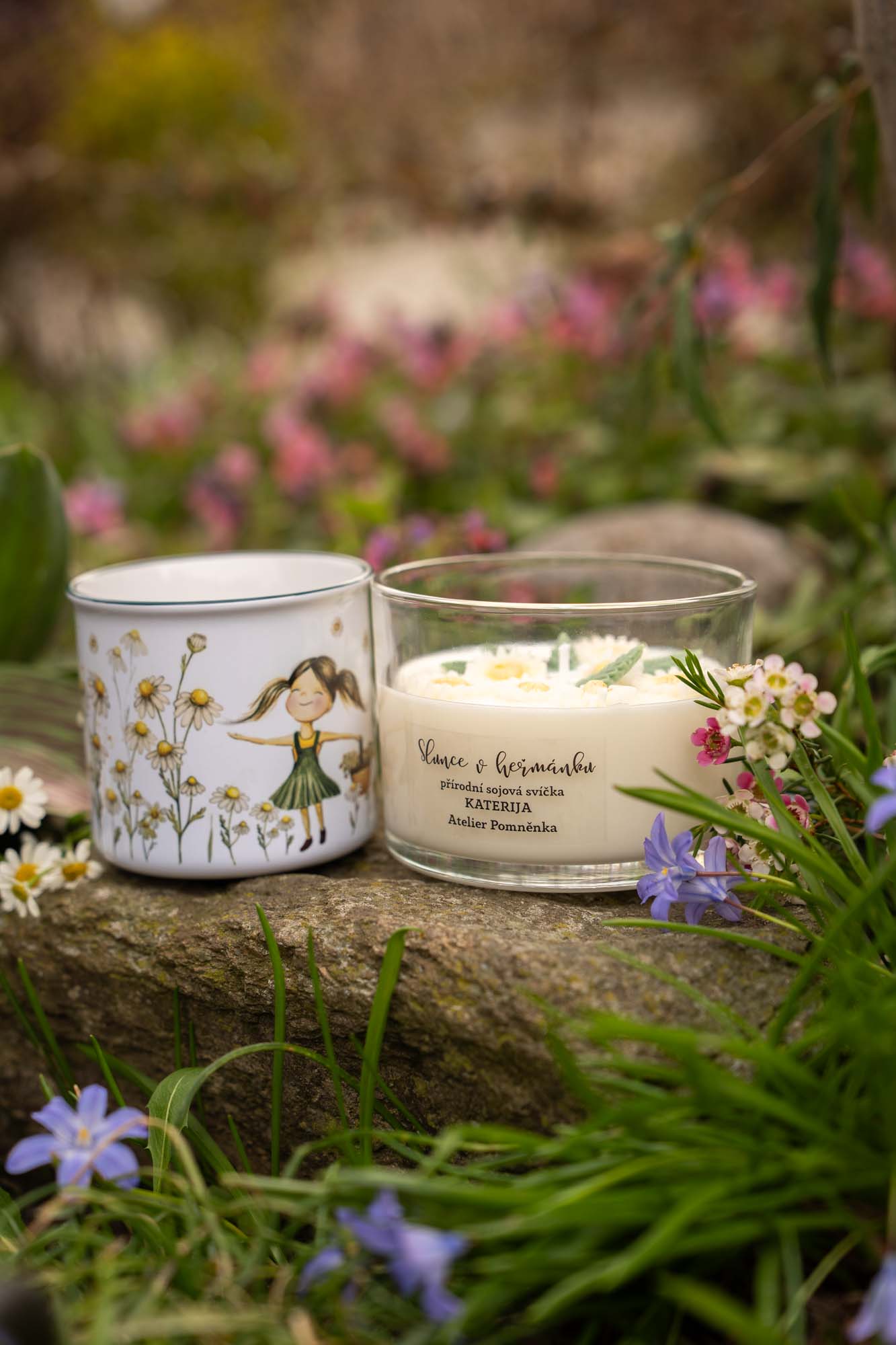 Keramický retro hrnek 300ml- Slunce v heřmánku - Heřmanka - Obrázek 6