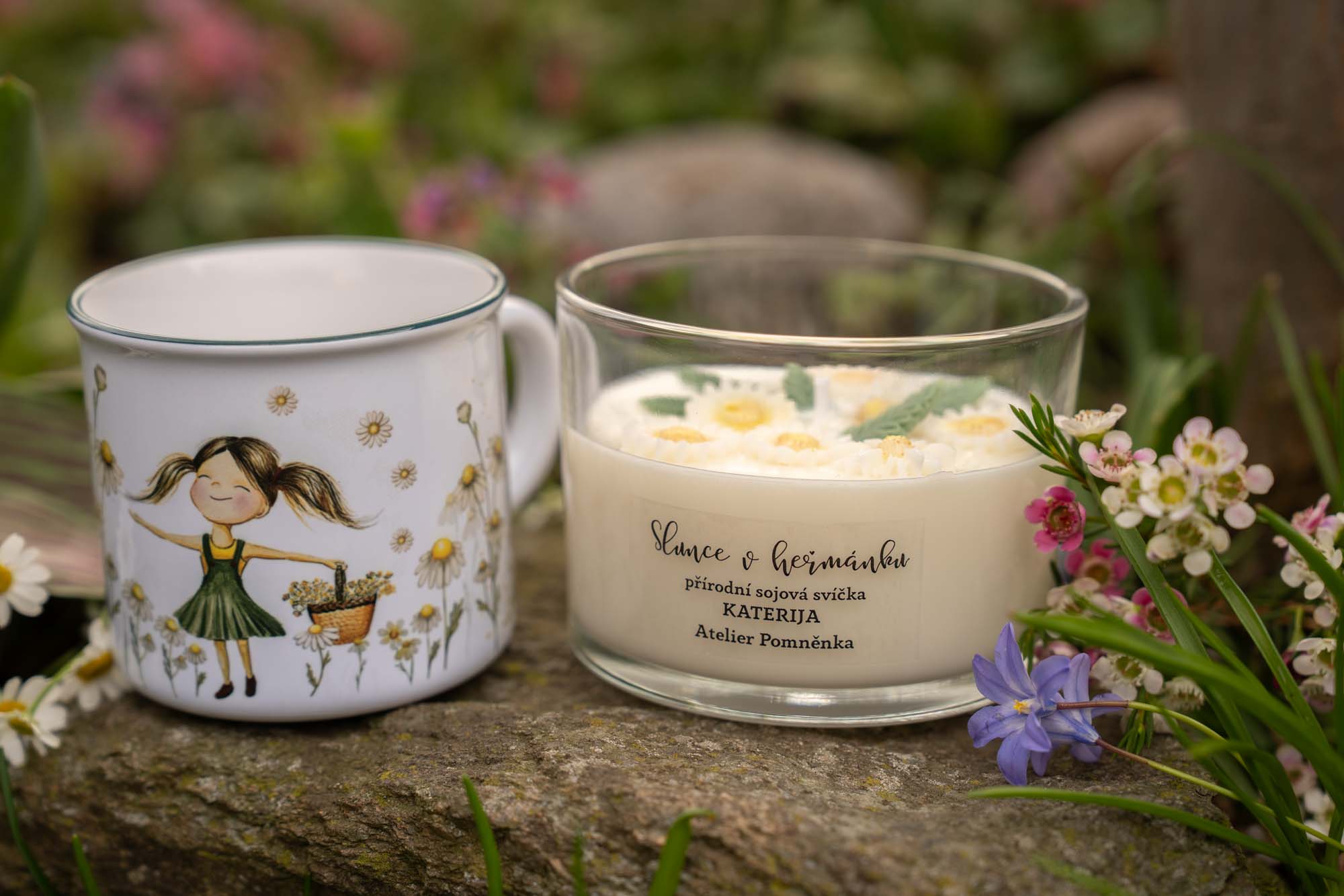Keramický retro hrnek 300ml- Slunce v heřmánku - Heřmanka - Obrázek 7