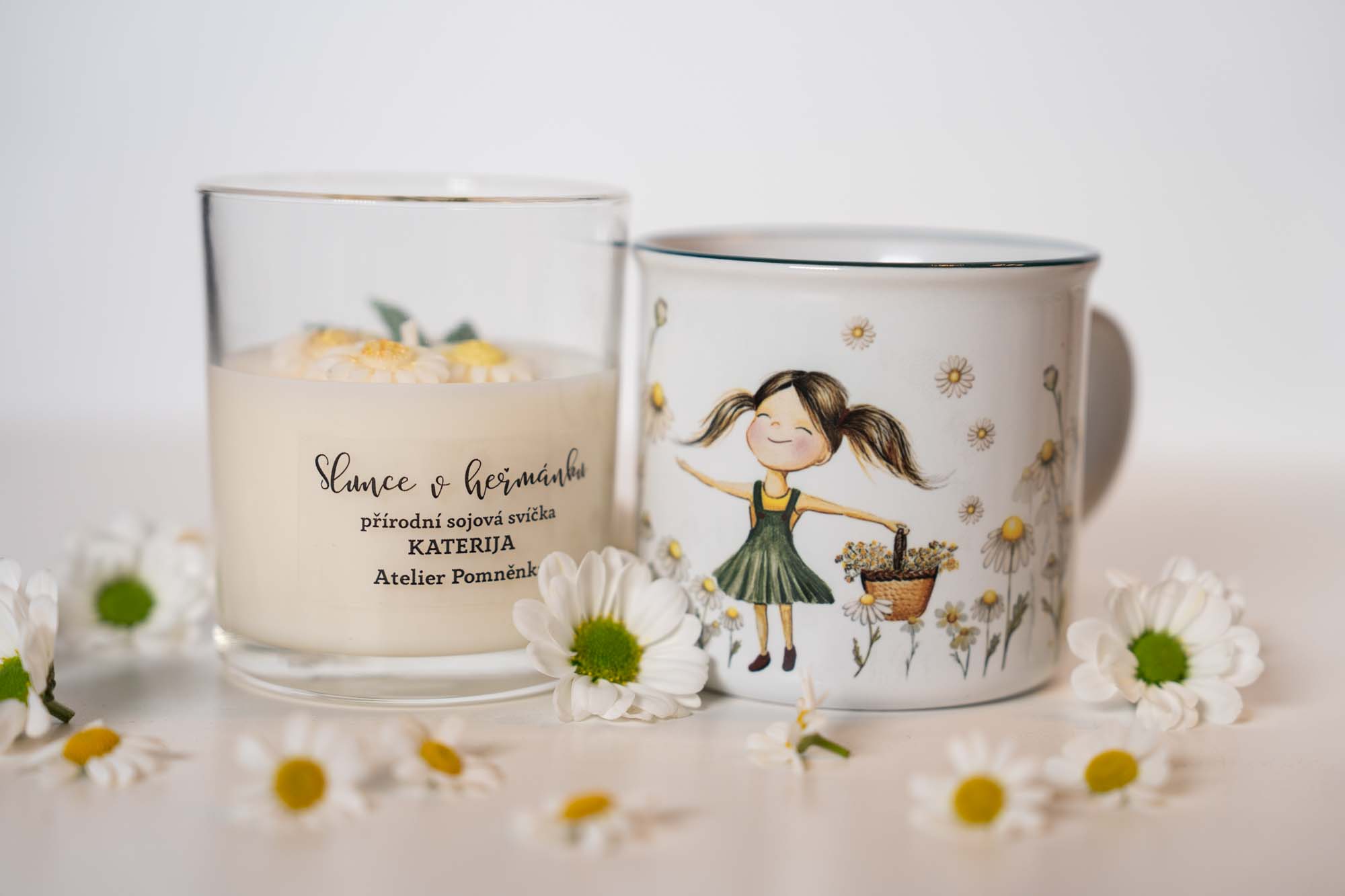 Keramický retro hrnek 300ml- Slunce v heřmánku - Heřmanka - Obrázek 9