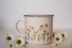 Keramický retro hrnek 400ml - Slunce v heřmánku - Heřmanka - Obrázek 5