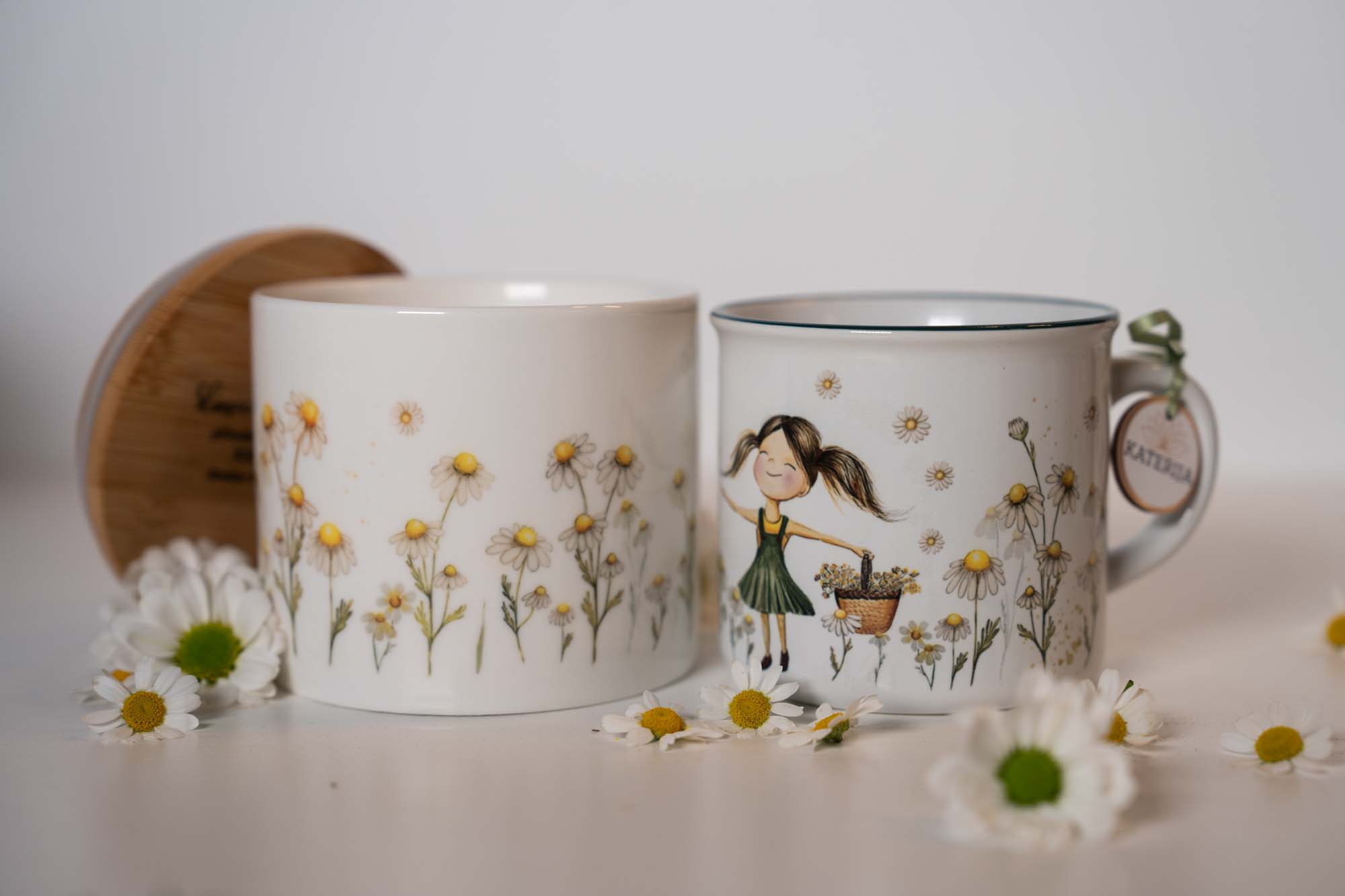 Keramický retro hrnek 300ml- Slunce v heřmánku - Heřmanka - Obrázek 10