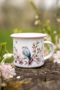 Plecháček s růžovým lemem 300ml - Třešňový sad