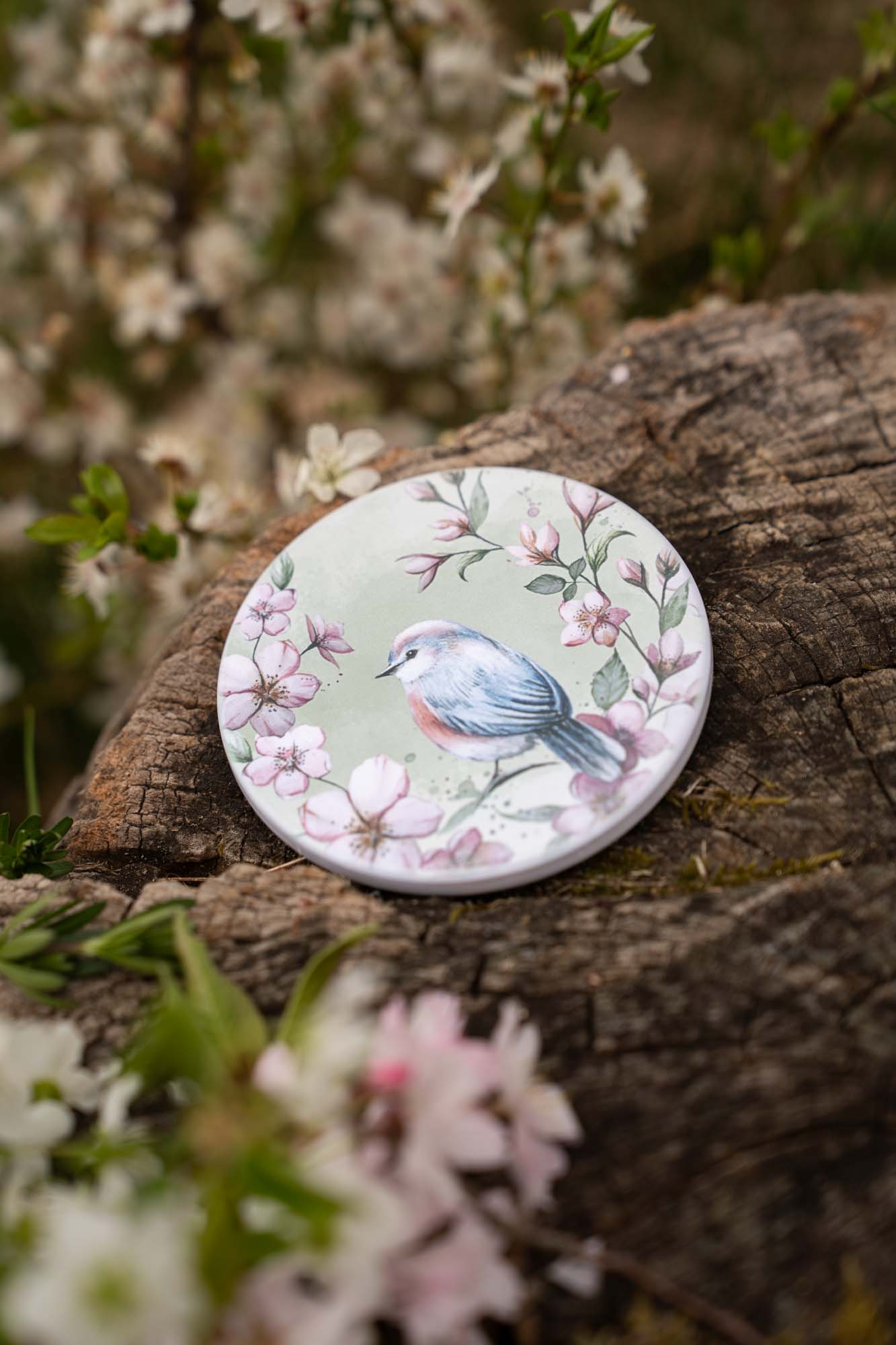 Keramický podtácek pod hrnek - Třešňový sad