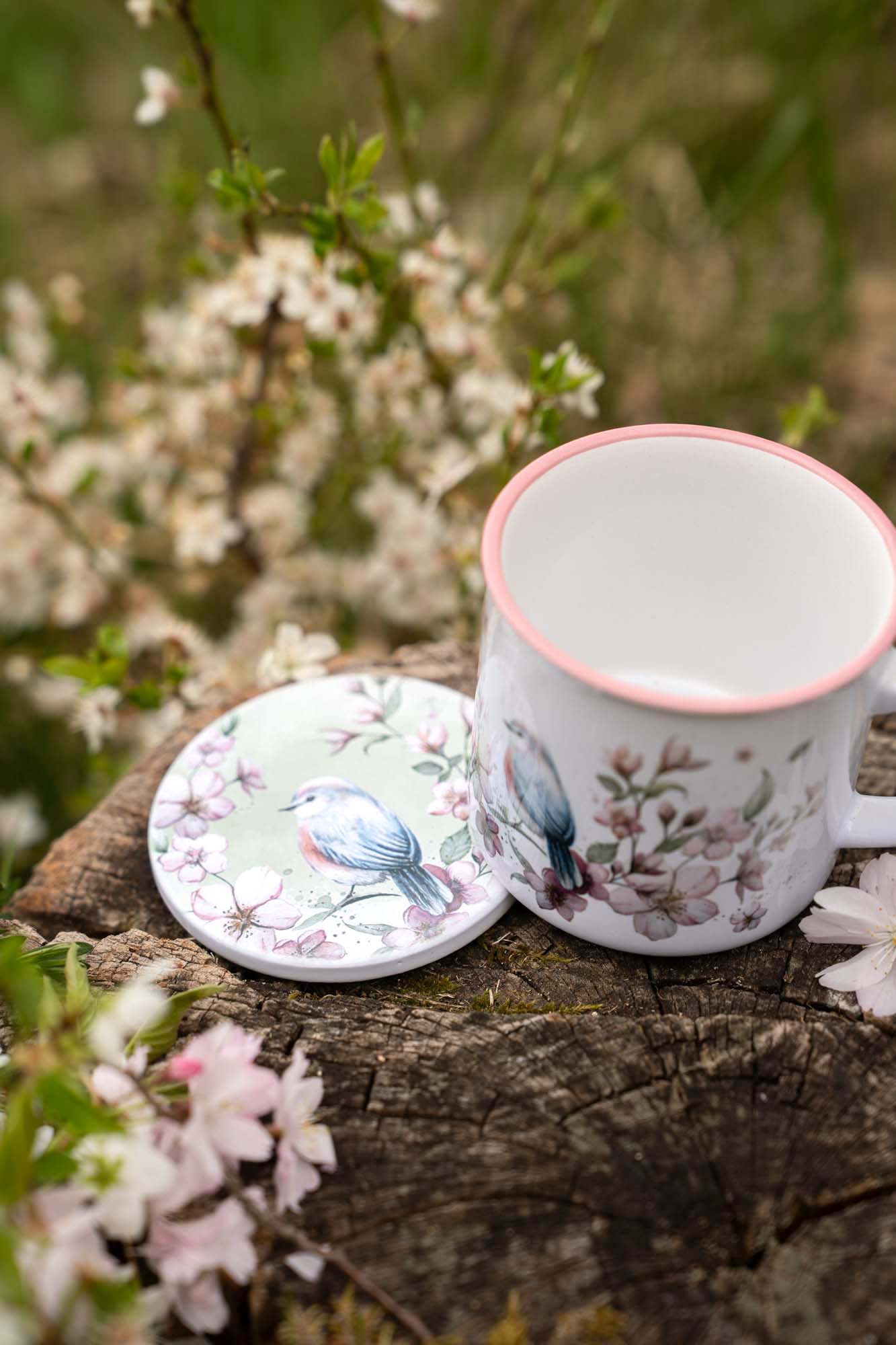 Keramický podtácek pod hrnek - Třešňový sad - Obrázek 3