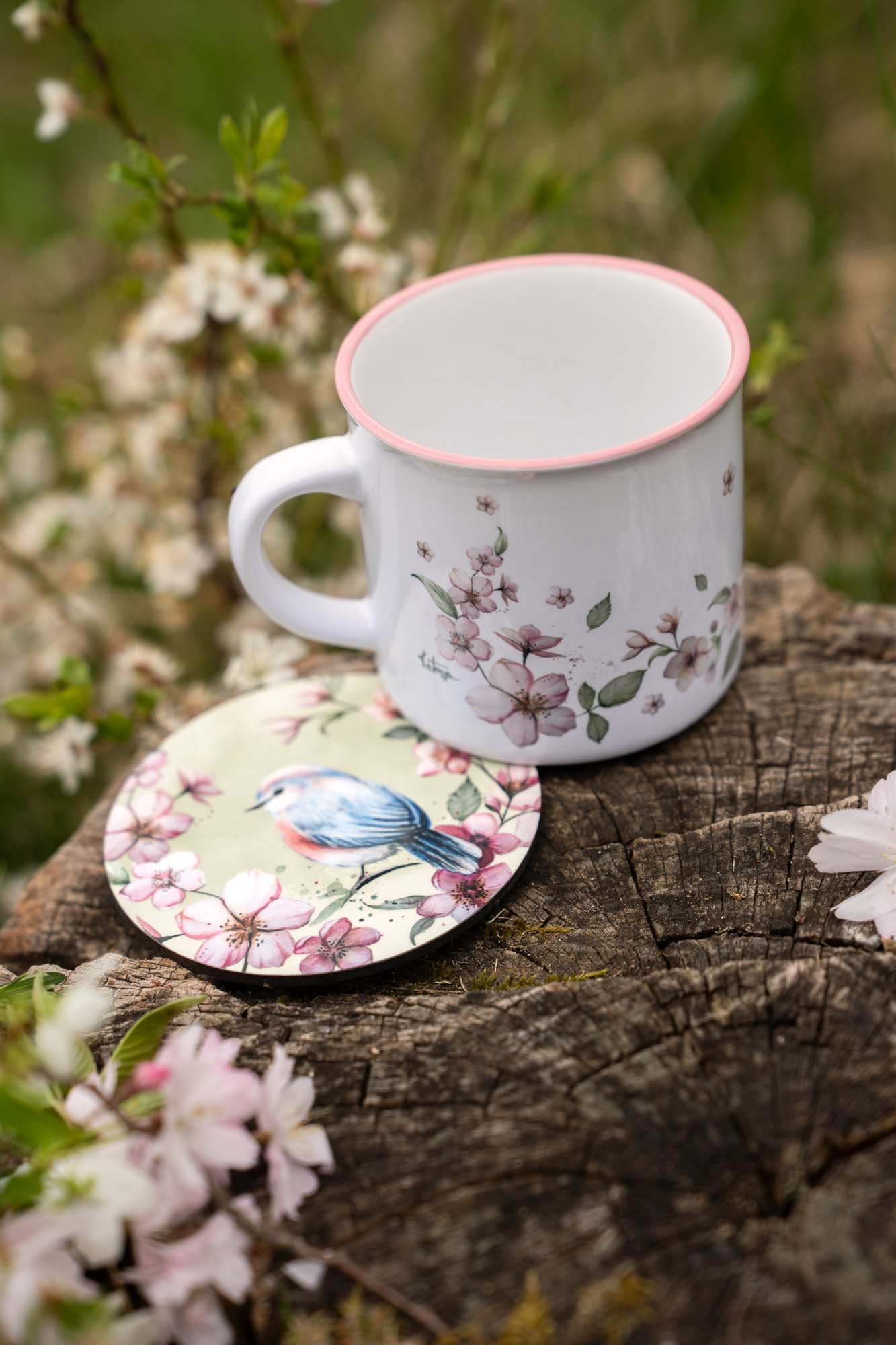 Kulatý podtácek pod hrnek – Třešňový sad - Obrázek 4