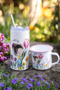 Plecháček s růžovým lemem 300ml - Slečna Tulipánová -Moje raDOSTi - Obrázek 2