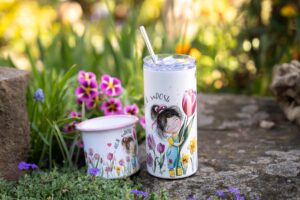 Plecháček s růžovým lemem 300ml - Slečna Tulipánová -Moje raDOSTi - Obrázek 3