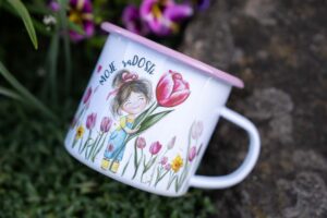 Plecháček s růžovým lemem 300ml - Slečna Tulipánová -Moje raDOSTi - Obrázek 7
