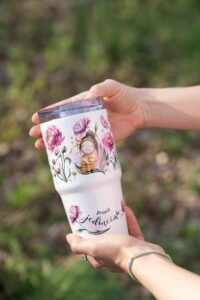 Cestovní termohrnek 600ml – Srděnka Pivoňková - prostě jedinečná - Obrázek 4
