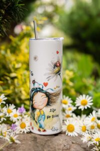 Termohrnek 600ml - Srděnka z kopretinové louky - No a co, žiju po svém - Obrázek 7