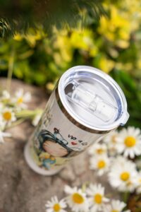 Cestovní termohrnek 450ml- Srděnka z kopretinové louky- No a co, žiju po svém - Obrázek 13