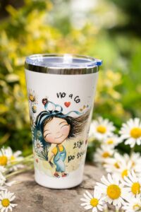 Cestovní termohrnek 450ml- Srděnka z kopretinové louky- No a co, žiju po svém - Obrázek 8