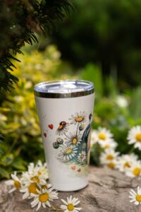 Cestovní termohrnek 450ml- Srděnka z kopretinové louky- No a co, žiju po svém - Obrázek 9