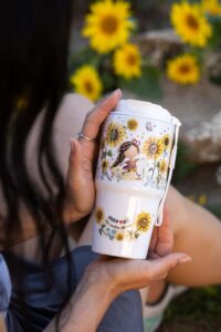 Cestovní termohrnek s uzavíratelným víčkem 600 ml – Srděnka Slunečnicová – Nas♥at – žiju, tančím, dýchám - Obrázek 10