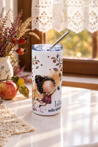 Termohrnek 480 ml – Srděnka v srdci podzimu – Letím, mám křídla a sny - Obrázek 4